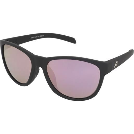 Alpina nacan ii black matt | occhiali da sole sportivi | plastica | tondi | nero | adrialenti