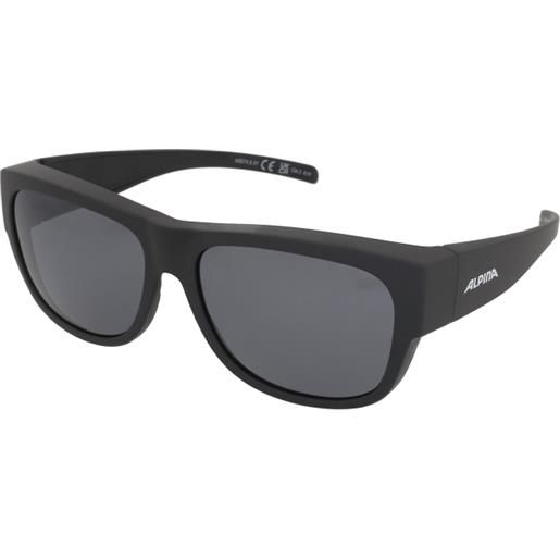 Alpina overview ii q black matt | occhiali da sole sportivi | unisex | plastica | rettangolari | nero | adrialenti