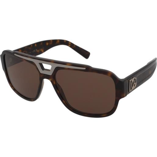Dolce & Gabbana dg4389 502/73 | occhiali da sole graduati o non graduati | plastica | pilot | havana, marrone | adrialenti