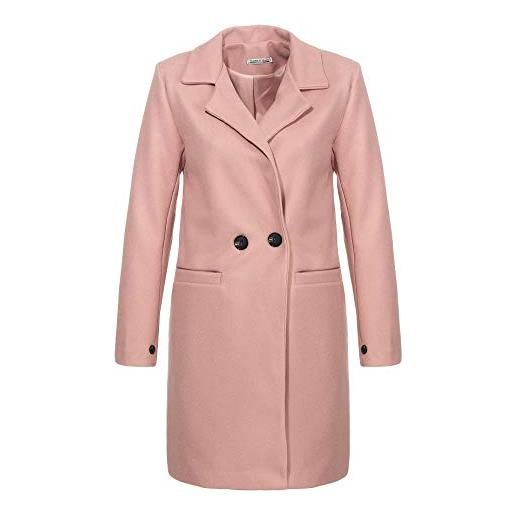 malito more than fashion malito donna giacca cappotto pulsanti 19691 (rosa, s)
