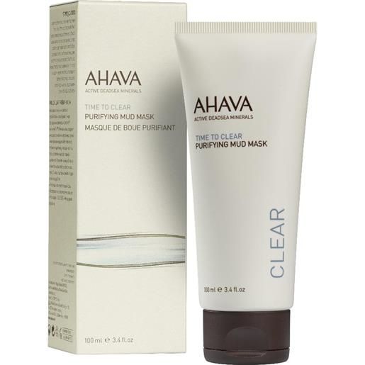AHAVA Srl ahava - time to clear maschera purificante viso 100ml: trattamento profondo per una pelle pulita e nutrita