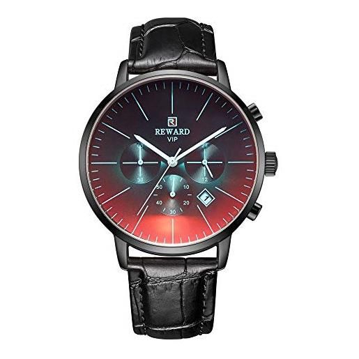 ZHANGZZ guarda orologio di fascia alta, premio orologio da polso sportivo da uomo in vetro luminoso di colore moda (color: 2)
