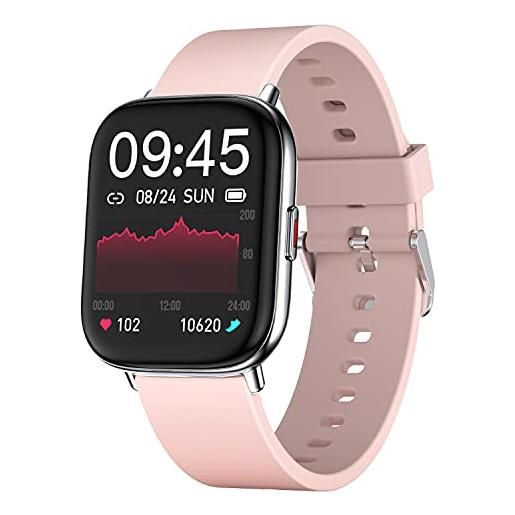 ELEXUS smart watch fitness tracker per uomini e donne, frequenza cardiaca, monitoraggio delle attività sportive smartwatch, contapassi con monitoraggio, smartwatch, compatibile con i. Phone e telefoni android