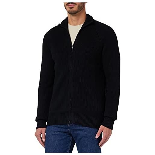 Sisley l/s sweater 1594s5009 cardigan, black 100, l uomo