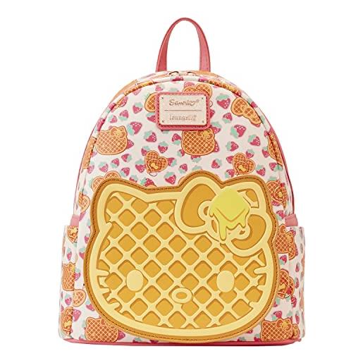 Loungefly mini backpack hello kitty breakfast waffle nuovo ufficiale sanrio rosa