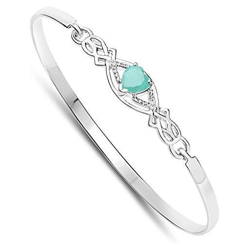 The Diamond and Wedding Ring Bargain Cen rennie mackintosh stile di cuore di smeraldo di argento braccialetto clip