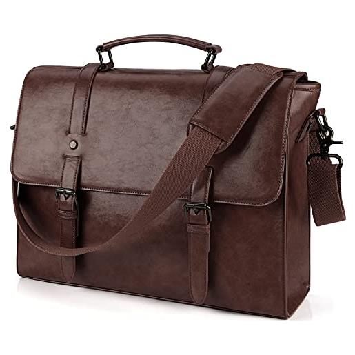 Lubardy borsa porta pc uomo borsa pc 15,6 pollici impermeabile borsa computer notebook borsa tracolla valigetta messenger lavoro scuola ufficio