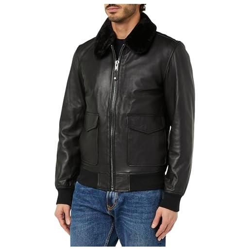Schott NYC lcairborne giacca in pelle, nero, l uomo