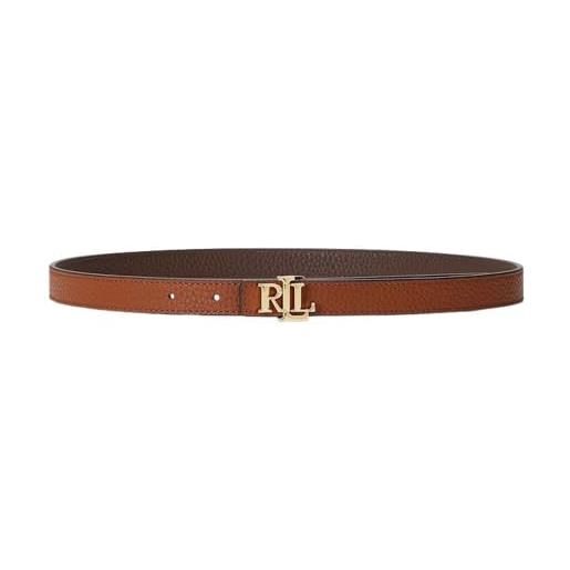 Ralph Lauren logo della cintura reversibile, marrone chiaro/marrone scuro, marrone, l