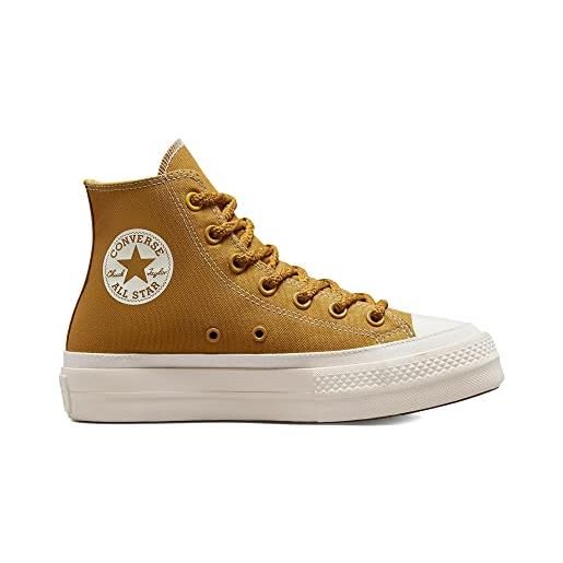 Converse chuck taylor all star lift platform sneaker gialla da donna a04363c