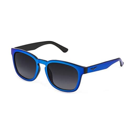 Police spld41 sunglasses, blu a specchio lucido, taglia unica unisex