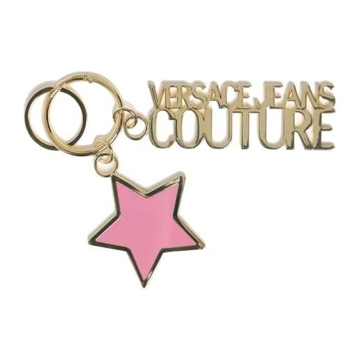Versace Jeans Couture portachiavi metallo 75va8pc1 zg170 481 - oro con stella rosa - cm. 11+11