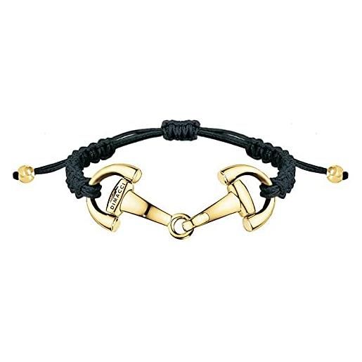 DIMACCI bracciale - nice & easy e acciaio inossidabile, placcato oro, oro rosa, colore: nero + placcato oro, cod. Armband-nie