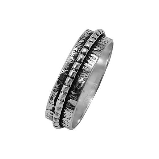 Generico francobollo in argento sterling 925 con anello a fascia e anello di meditazione spinner disponibili tutte le misure di anelli da uomo e da donna gioielli fatti a mano rv-80 73 (23.2)