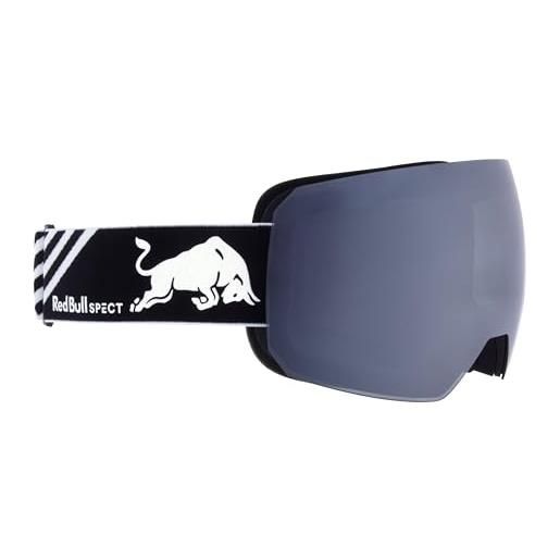 Red Bull Spect Eyewear chute-02 - occhiali da sci da uomo, colore nero/fumo con specchio argentato, taglia l