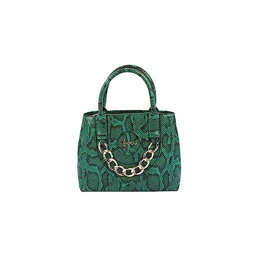 nascita, borsa con manici donna, verde/nero