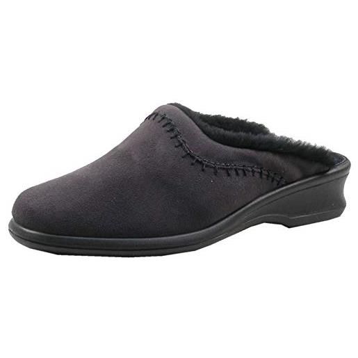 Rohde damen hausschuhe pantoffeln lammfell weite f farun 2510, numero: 38.5 eu, colore: grigio