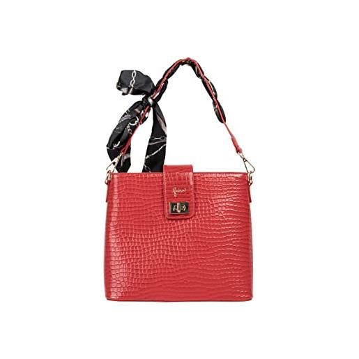 LEOMIA, borsetta donna, colore: rosso