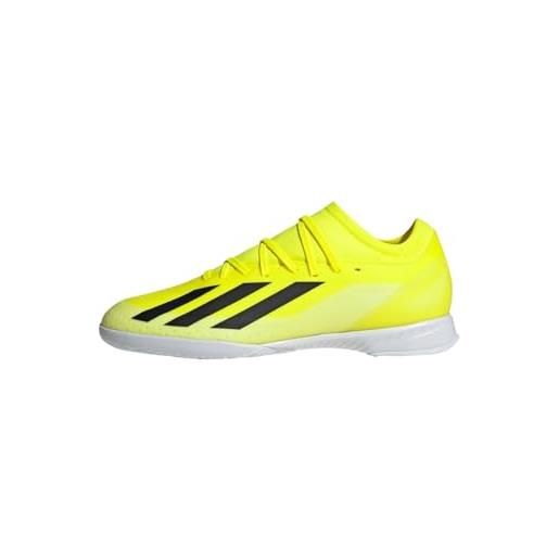adidas x crazyfast. 3, scarpe da ginnastica unisex-adulto, solare nucleo giallo nuvola nero bianco, 48 2/3 eu