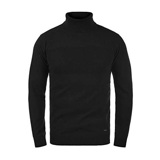 Indicode ernetto maglione col collo alto pullover in maglia dolcevita da uomo con collo alto, taglia: xl, colore: black (999)
