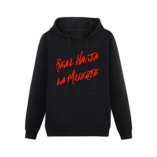 lelei real hasta la muerte anuel aa album fan concert hoodies long sleeve pullover loose hoody sweatershirt black s
