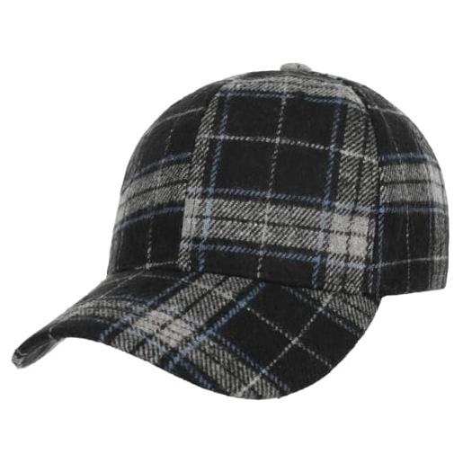 LIPODO cappellino classic new check donna/uomo - berretto baseball fibbia in metallo, con visiera autunno/inverno - taglia unica nero