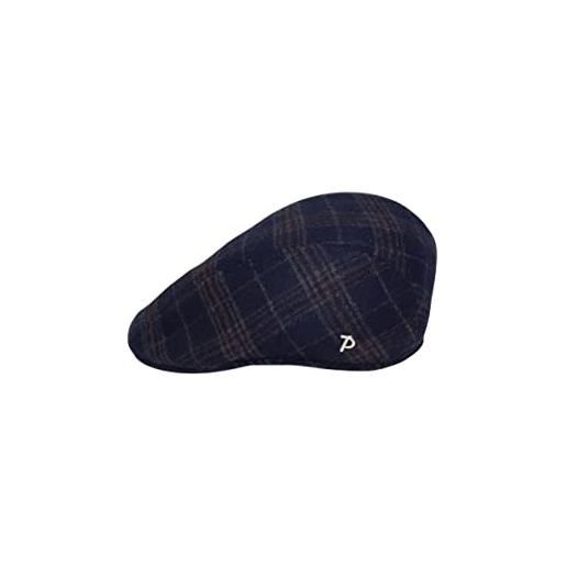 Panizza berretto uomo lana stripe-891-3 cappello invernale quadrettato blu (57)