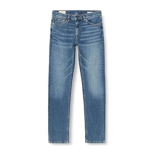 GANT regular GANT jeans, jeans uomo, blu ( mid blue worn in ), 36w / 34l