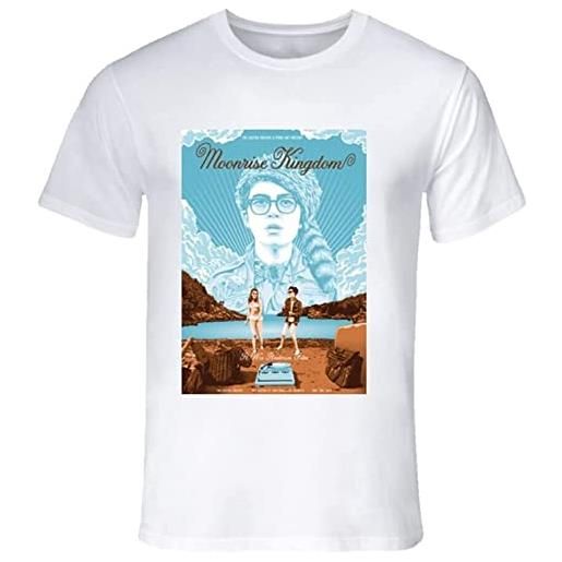 SUNCE moonrise wes anderson movie poster new penzance t shirt white white s