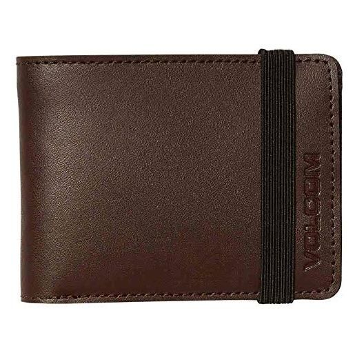 Volcom halfstone leather wallet brown-one size
