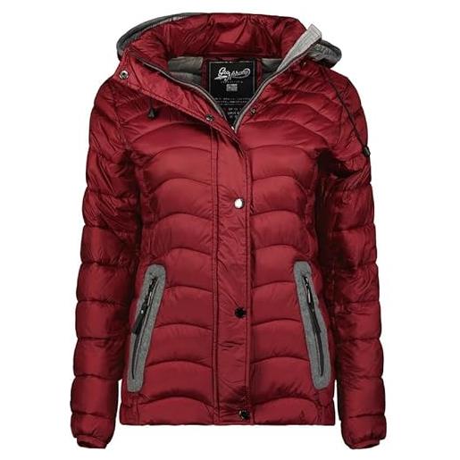 Geographical Norway dariella lady - giacca donna imbottita calda autunno-invernale - cappotto caldo - giacche antivento a maniche lunghe e tasche - abito ideale (nero l)