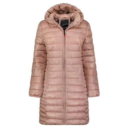 Geographical Norway annecy long hood lady - giacca donna imbottita calda autunno-invernale - cappotto caldo - giacche antivento a maniche lunghe - abito ideale (tempesta m)