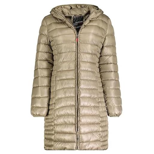 Geographical Norway annecy long hood lady - giacca donna imbottita calda autunno-invernale - cappotto caldo - giacche antivento a maniche lunghe - abito ideale (rosa antico s)