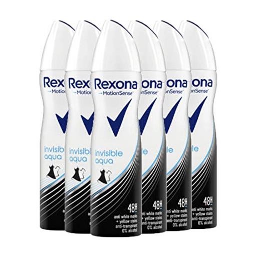 Rexona deodorante spray invisible aqua anti-traspirante, 150 ml