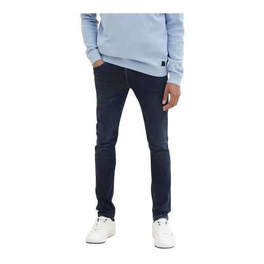 TOM TAILOR 1041036 troy slim jeans, 10170-blue black denim, 32w x 34l uomo