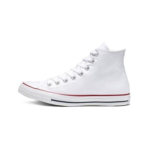 Converse chuck taylor all star hi sneaker, scarpe da ginnastica uomo, bianco optical white 102, 42 eu confezione 2