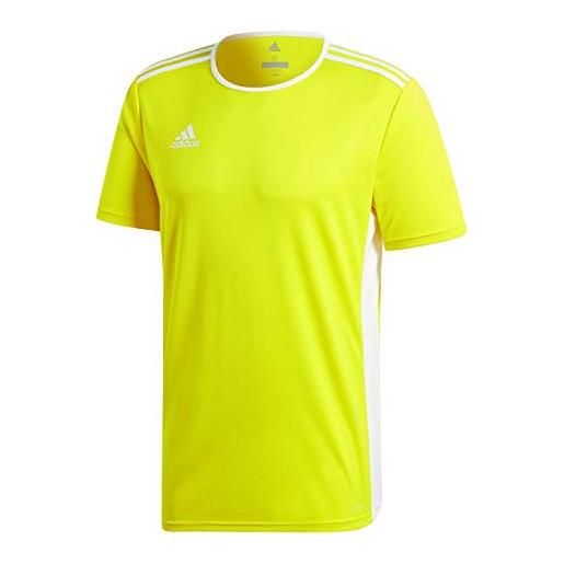 adidas entrada 18, maglietta uomo, giallo (yellow/white), s