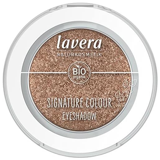 lavera signature colour eyeshadow -space gold 08- oro - olio di mandorle biologico e vitamina e - vegano - brillante - brillante colore intenso (1 pz. )