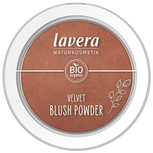 Lavera velvet blush powder - cashmere brown 03 - marrone - olio di mandorle bio & vitamina e - brillante - texture vellutata (1 x 5 g)
