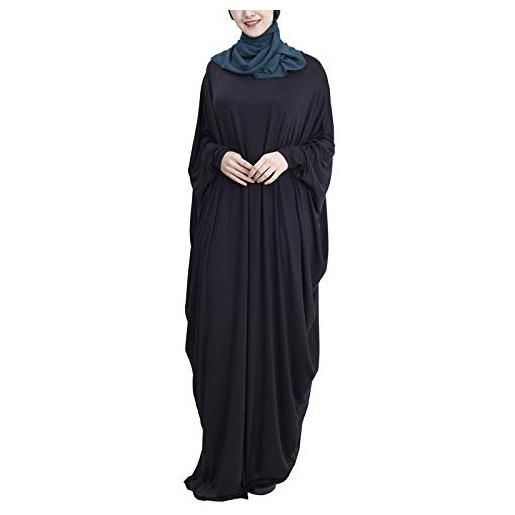 6Wcveuebuc donne musulmane a pipistrello manica lunga maxi vestito turchia dubai oversize allentato abaya caftano unita medio oriente robe preghiera abbigliamento islamico