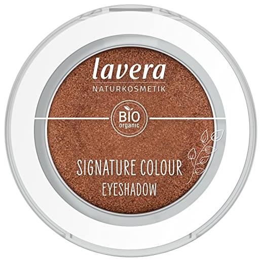 lavera signature colour eyeshadow -amber 07- bronzo - olio di mandorle biologico e vitamina e - vegano - brillante - rilascio intensivo del colore (1 pz. )