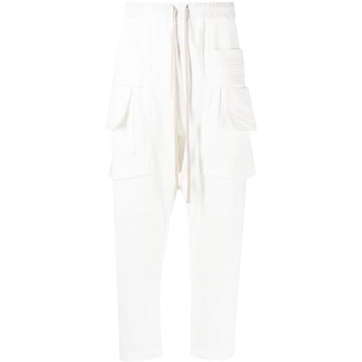 Rick Owens DRKSHDW pantaloni dritti con coulisse - bianco