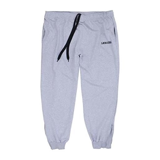 Lavecchia lv-2018 - pantaloni da jogging da uomo, taglie forti, colore: grigio chiaro grigio. Xxxxxl