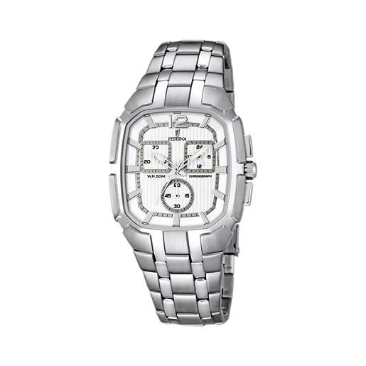Festina f6827/1 - orologio da polso, uomo, acciaio inox, colore: argento