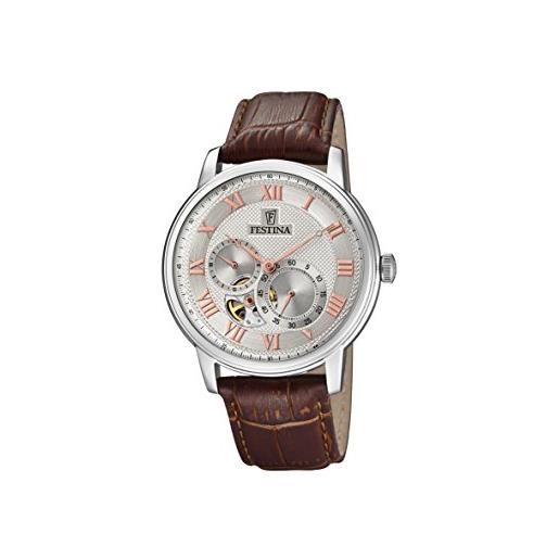 Festina orologio cronografo automatico uomo con cinturino in pelle f6858-2