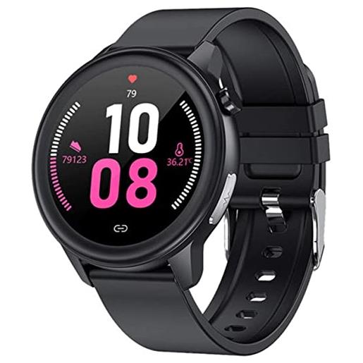 QESTO ksd smart watch e80 uomini donne misurazione della temperatura ip68 impermeabile ppg+ecg cardiofrequenzimetro fitness tracker smartwatch (c)(d)