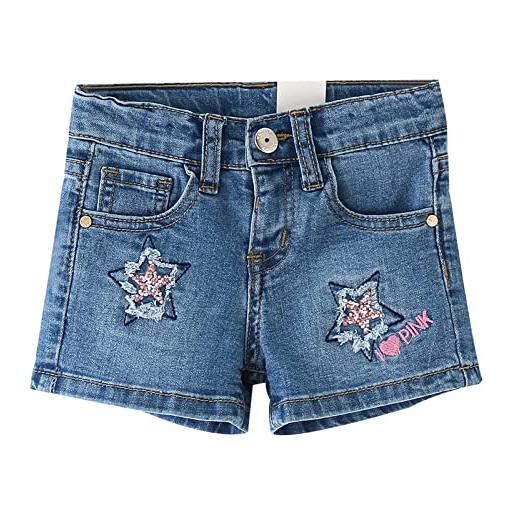 Happy Cherry jeans bambina short, pantaloncini di jeans da bambina casual pantaloncini estivi moda vita media con tasche