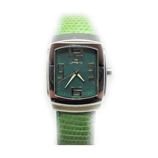 Lorenz orologio donna lorenz solo tempo madreperla-pelle verde
