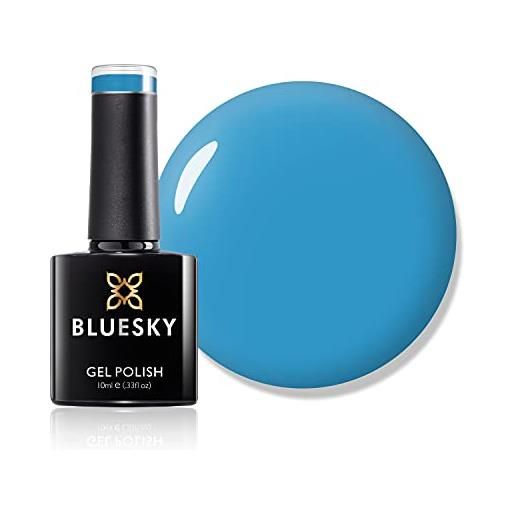 Bluesky smalto per unghie gel, cerulean sea, 80581, blu (per lampade uv e led) - 10 ml