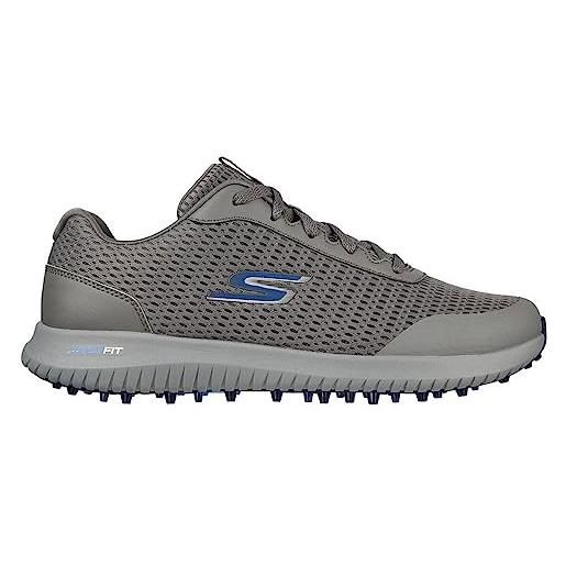Skechers max fairway 3 arch fit-scarpa da golf senza tacchetti, ginnastica uomo, nero e rosso, 40 eu